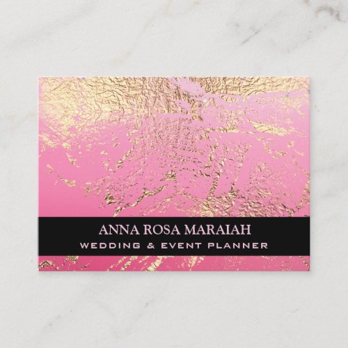  Gold Foil PINK Beauty Wedding Elegant  Business Card
