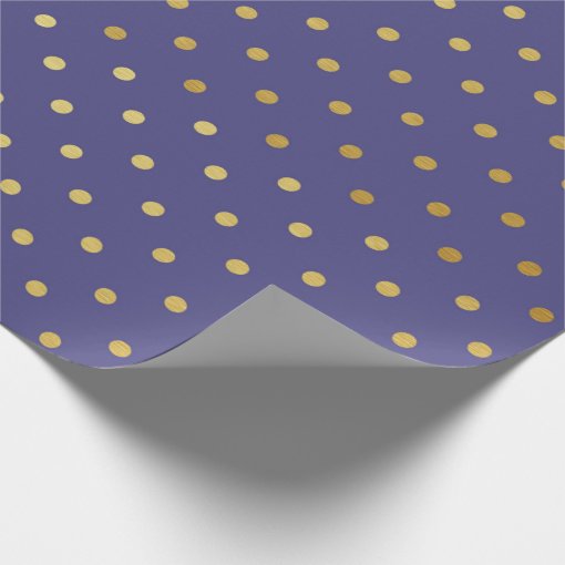 Gold Foil Polka Dots Modern Dark Purple Metallic Wrapping Paper | Zazzle