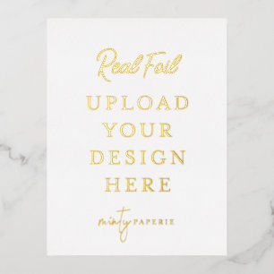 Gold Foil Portrait Postcard