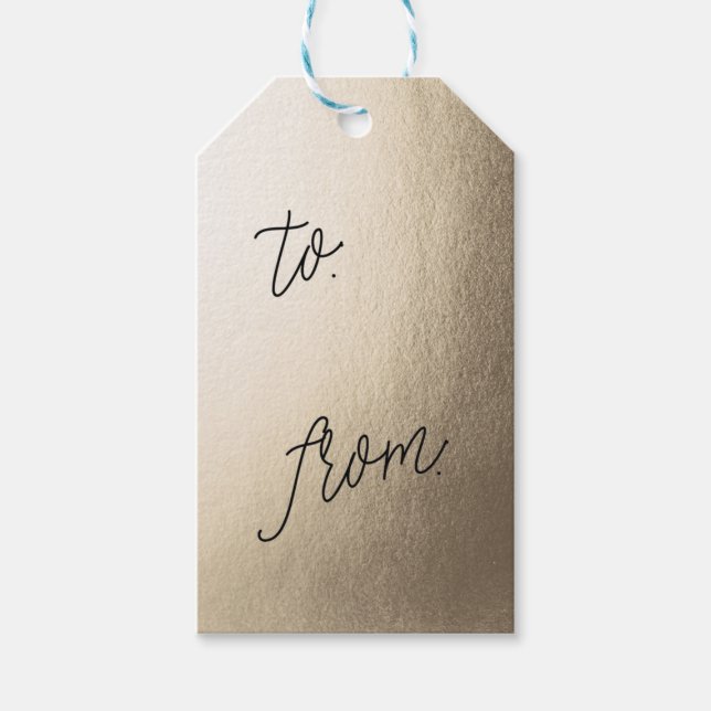 GOLD FOIL present gift tags (Front)