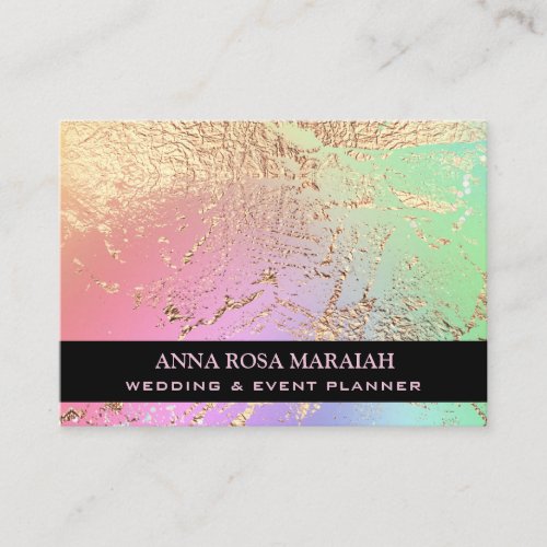  Gold Foil Rainbow Beauty Wedding Elegant   Business Card