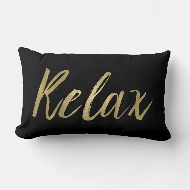 Gold Foil Relax Lumbar Pillow (Front)