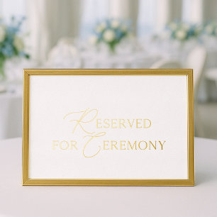 Gold Foil Reserved for Ceremony Card