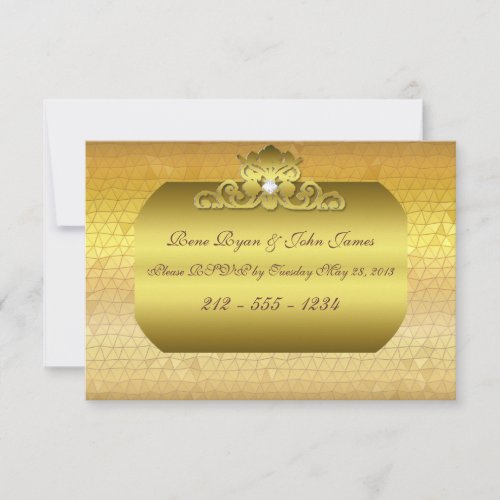 Gold Foil RSVP Personalized Invitations