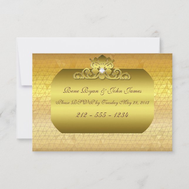 Gold Foil RSVP Card (Front)