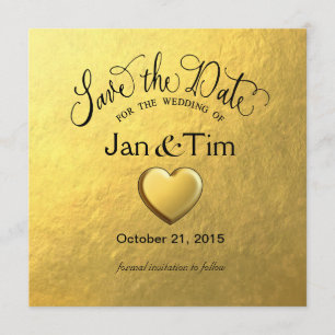 Gold Foil Save the Date
