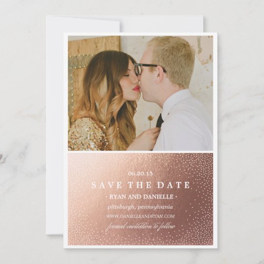 GOLD FOIL SAVE THE DATE Save the Date Announcement