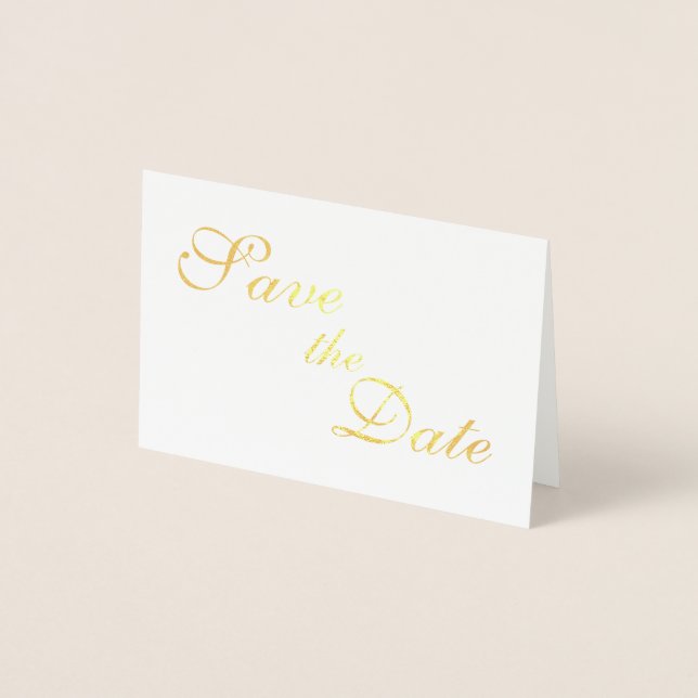 Gold Foil Save the Dates Foil Card (Front)