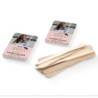 Gold Foil Script Confetti Photo Pink Grad Hand Fan