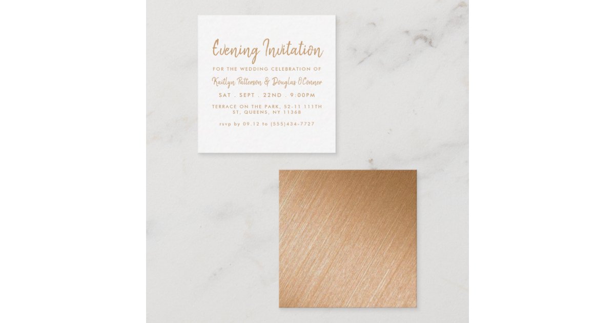 Gold Foil & Script Evening Event Ticket Invitation | Zazzle
