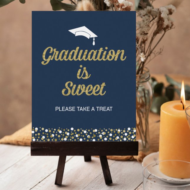 Gold Foil Script Graduation is Sweet Grad Sign (Creator Uploaded)