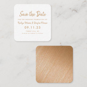 Gold Foil & Script Save The Date Card