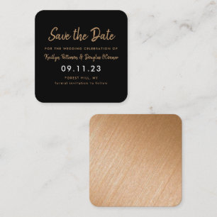 Gold Foil & Script Save The Date Card