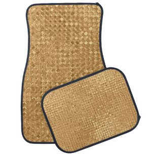 Gold foil seamless pattern, golden glitter texture car floor mat