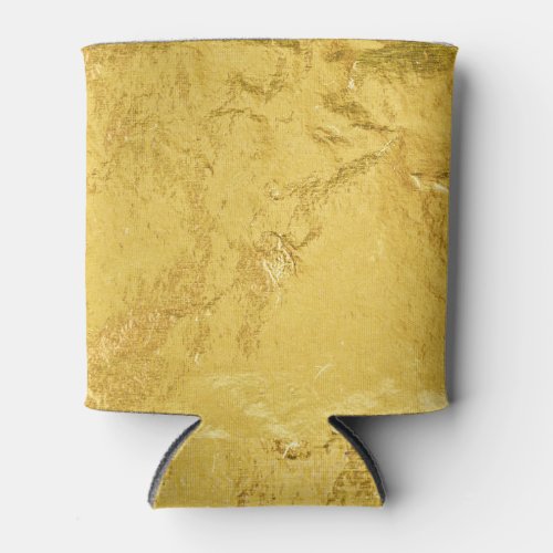Gold Foil Shiny Abstract Texture Can Cooler