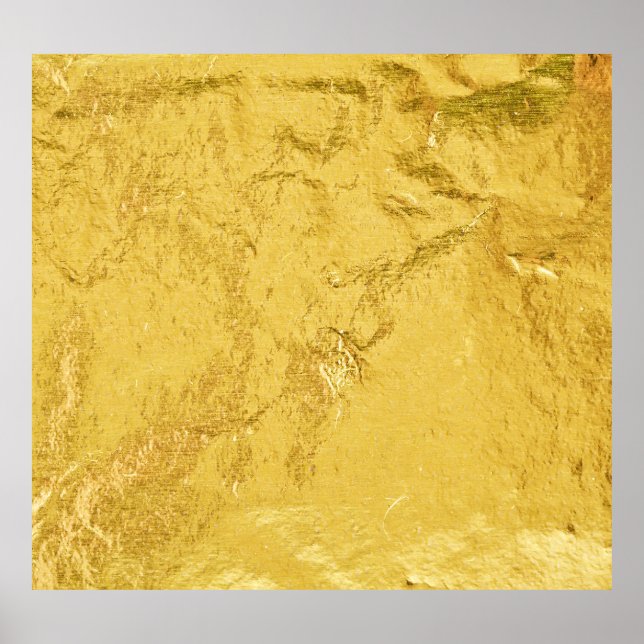 Gold Foil: Shiny Abstract Texture Poster (Front)