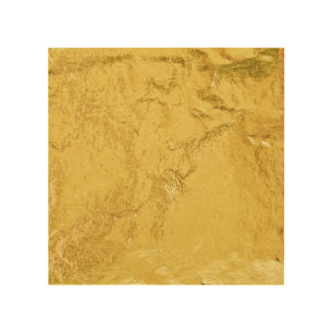 Gold Foil: Shiny Abstract Texture Wood Wall Art