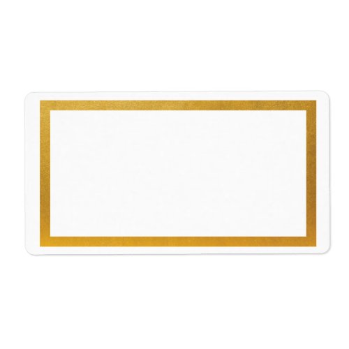 Gold Foil Simple Frame Wedding Save the Date Label