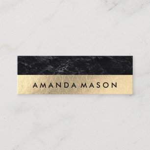 Gold Foil Slate Mini Business Card
