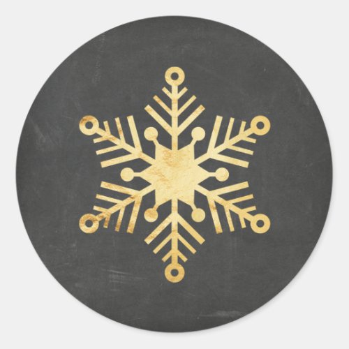 Gold Foil Snowflake Christmas Stickers