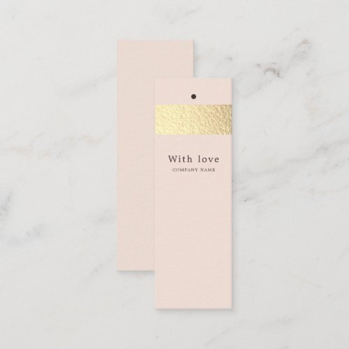 Gold Foil Stripe On Blush Pink Gift Tags