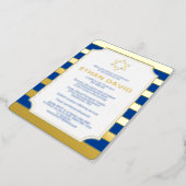 Gold Foil Striped Bar Mitzvah Invite with Star 2 (Rotated)