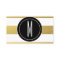 GOLD FOIL STRIPES | BLACK MONOGRAM