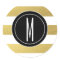 GOLD FOIL STRIPES | BLACK MONOGRAM