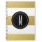 GOLD FOIL STRIPES | BLACK MONOGRAM