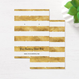 Gold Foil Stripes Earring Display Cards