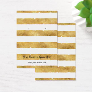 Gold Foil Stripes Earring Display Cards