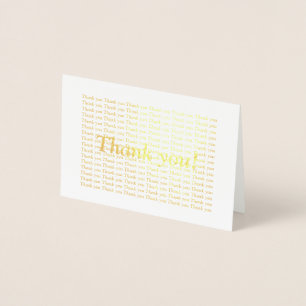 Gold Foil Thank You Card