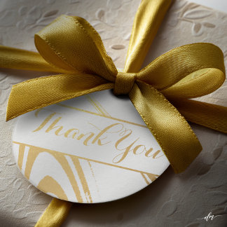 Gold Foil Thank you Gift Tag
