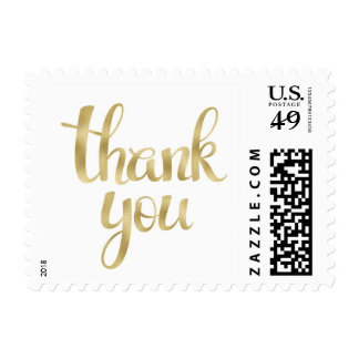 Gold foil thank you stamps