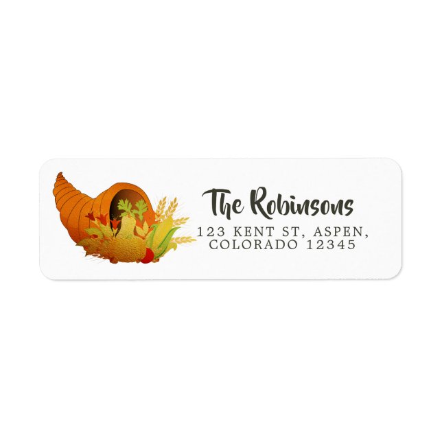 Gold Foil Thanksgiving Label (Front)