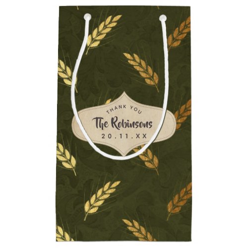 Gold Foil Thanksgiving Small Gift Bag