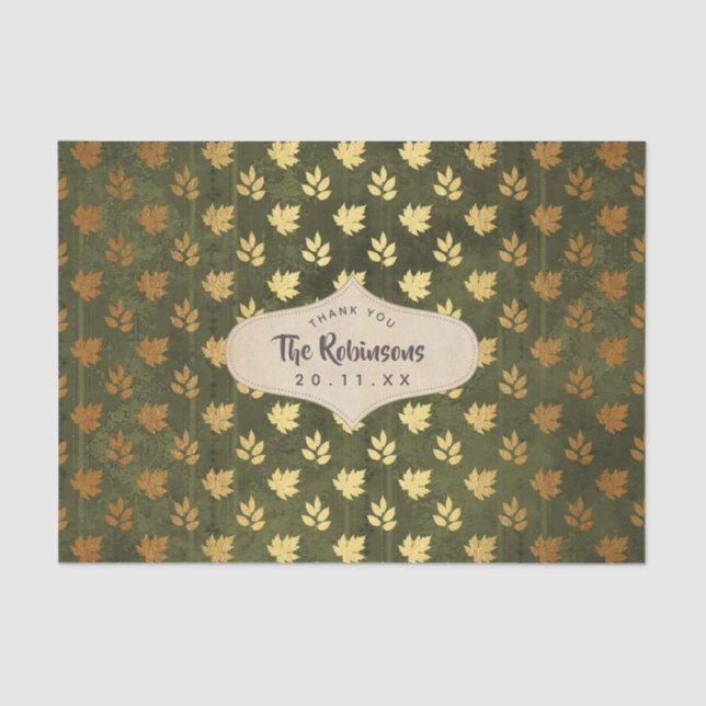 Gold Foil Thanksgiving Tissue Paper (Front)