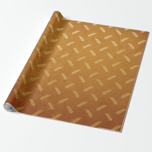 Gold Foil Thanksgiving Wrapping Paper