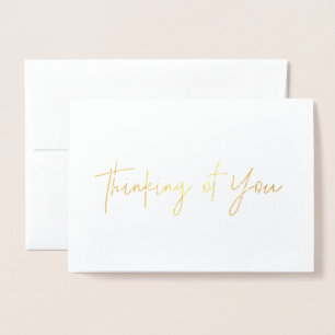 Gold Foil Thinking of you Card
