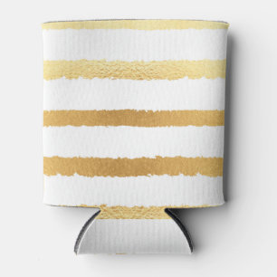 Gold foil, vintage seamless pattern. can cooler