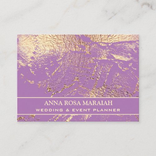 Gold Foil Violet Beauty Wedding Elegant Business Card