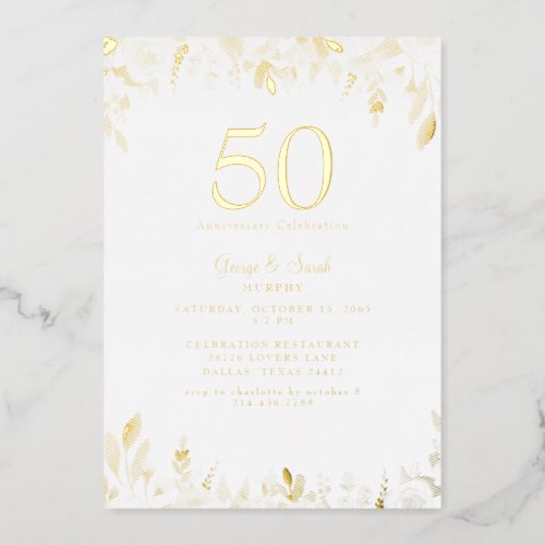 Gold Foil We still do Wedding Anniversary Party II Foil Invitation