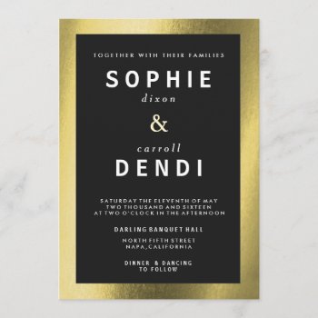 Gold Foil Wedding Announcement Invitation by SimplyInvite at Zazzle