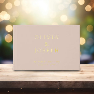 Gold Foil Wedding Custom Dusty Pink Foil Guest Book