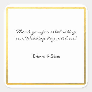 Gold Foil Wedding Favor Sticker Labels