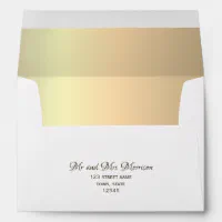 A7 Cream Gold Foil Return Address Wedding Mailing Envelope  Return address  wedding, Custom envelopes, Custom printed envelopes