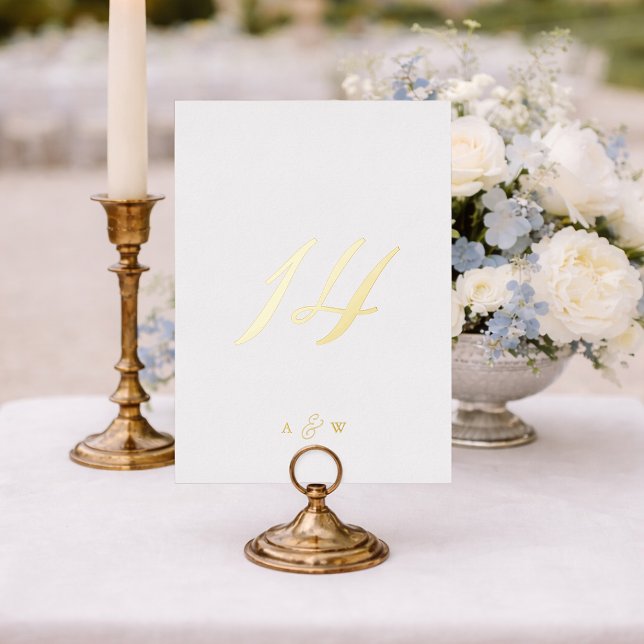 Gold Foil Wedding Table Numbers 1–29  (Creator Uploaded)