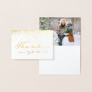 Gold Foil Wedding Thank You Foil Card