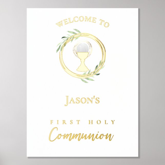 gold foil  welcome sign (Front)