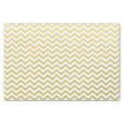 Gold Foil White Chevron Pattern